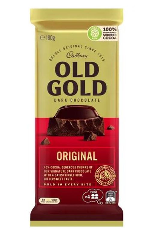 Cadbury's Old Gold Original Dark 180g. Australia