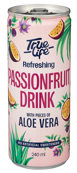 True Life Pasjonsfruktdrikke Aloe Vera 240ml.