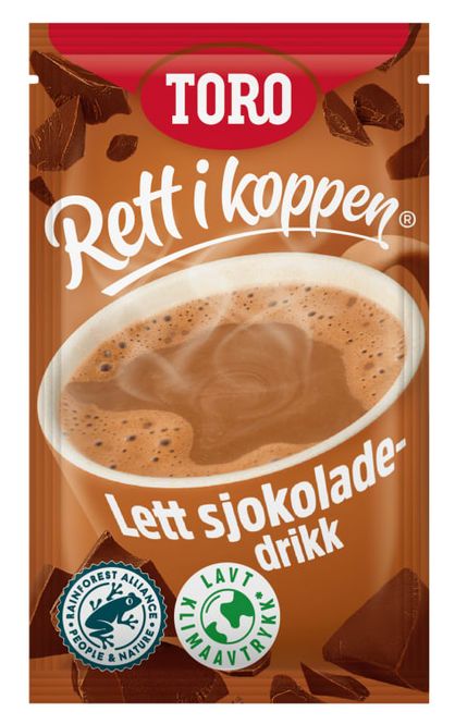Hovedbilde Sjokoladedrikk Lett Rett i Koppen Toro 14g.