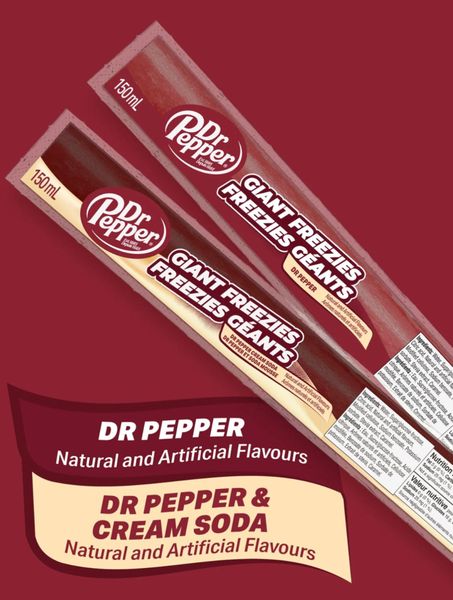 Dr Pepper Giant Freezies 150ml.