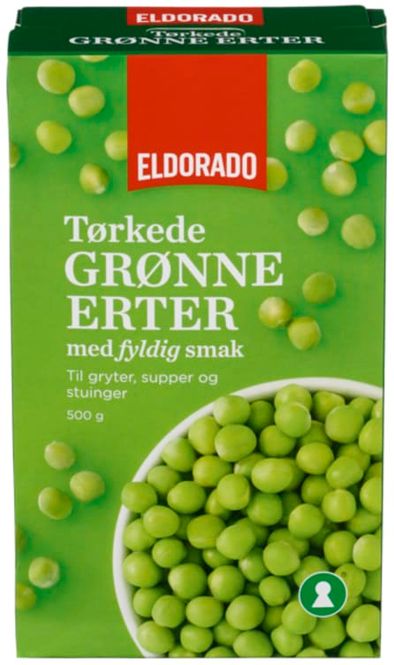 Hovedbilde Erter Grønne Tørrede Eldorado 500g.