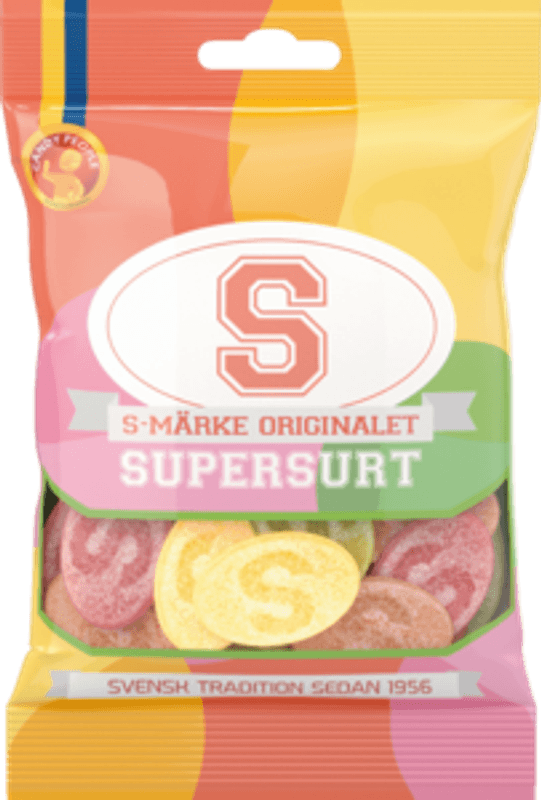 S-Märke Supersurt Candy People 80g.