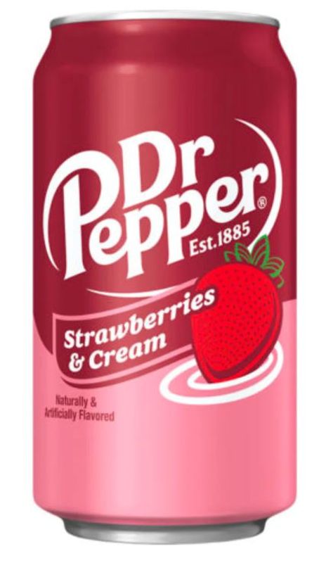 Dr pepper strawberries & cream 355ml. USA