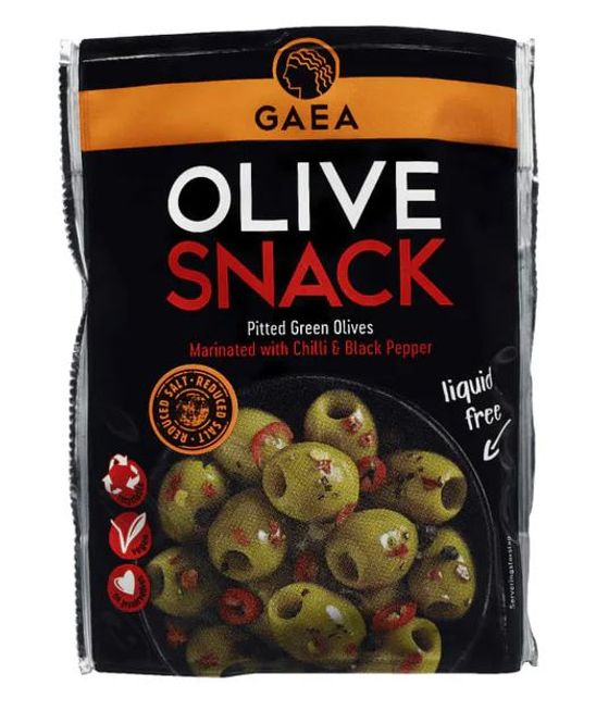 Hovedbilde Gaea Oliven Snacks Chili & Svart Pepper 65g./ ...