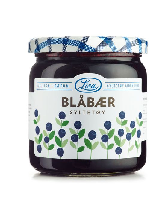 Hovedbilde Lisa Blåbær Syltetøy 420g./ Dato