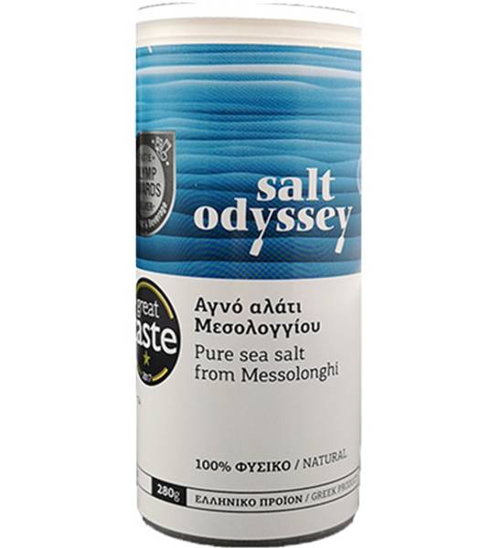 Naturlig Havsalt fra Mesolongi Salt Odyssey 280g.