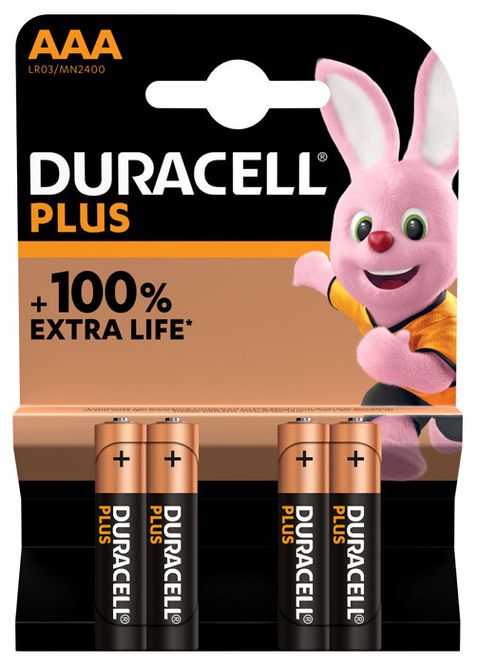 Hovedbilde Duracell Pluss Batteri AAA 4pk.