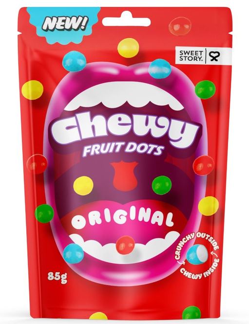 Hovedbilde Chewy Fruit Dots Original 85g.