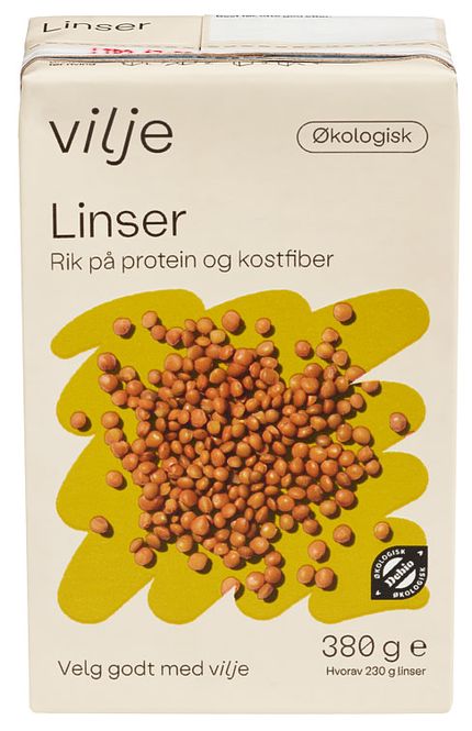 Hovedbilde Vilje Linser Økologisk  380g.
