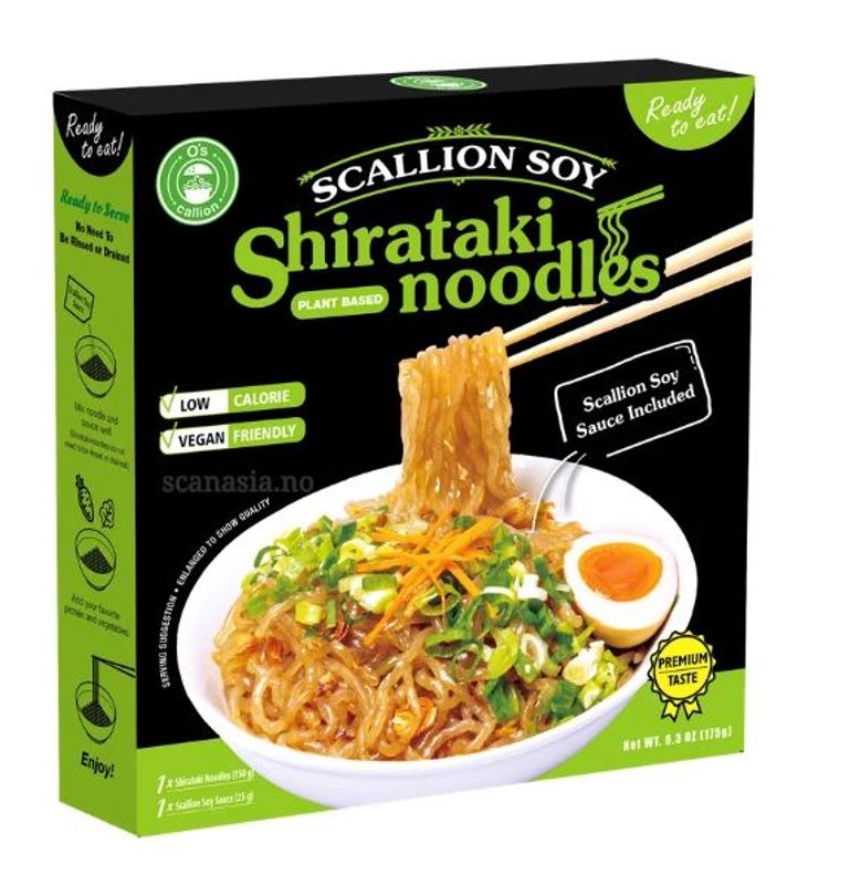 O'Scallion Shirataki noodles scallion soy 175g.