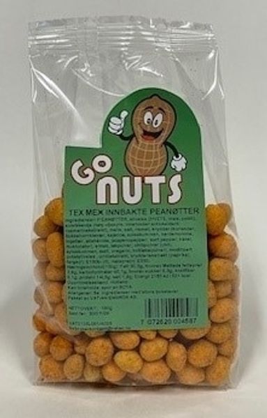  GO NUTS PEANØTTER INNBAKTE TEX  MEX 180g.
