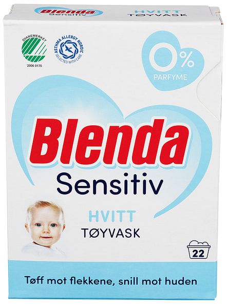 Blenda Sensitive Hvitt Pulver 950g.