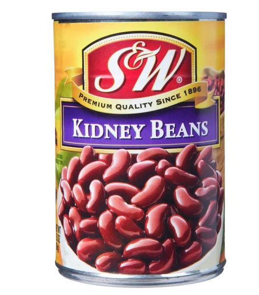 S&W bønner røde (kidney) 432g.