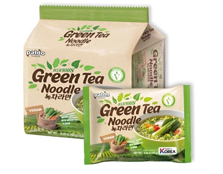 PALDO Green Tea Noodle  (4x120g). Vegan