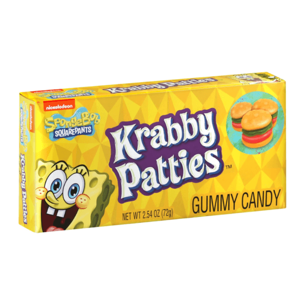 Spongebob Krabby Patties Original((Gummy Candy)) Theatre Box 70g.