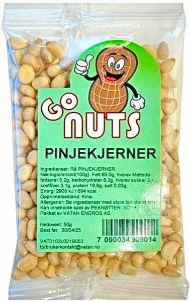  GO NUTS PINJEKJERNER 50g.
