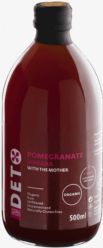 Granateple eddik, ufiltrert - økologisk 500ml.