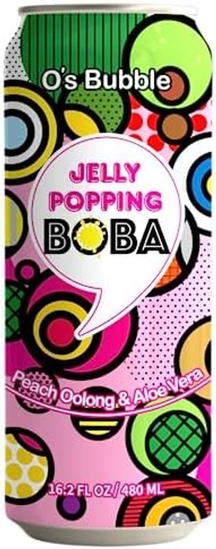 O'S Bubble Jelly Popping Boba - Peach 480ml.