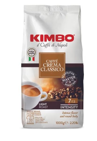 Kimbo Creama Classico Hel Bønner 1kg.