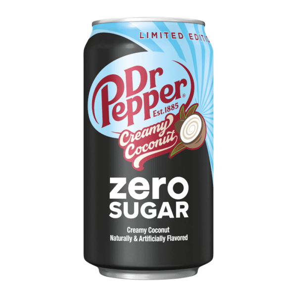Dr Pepper Creamy Coconut Zero Sugar (355ml). USA
