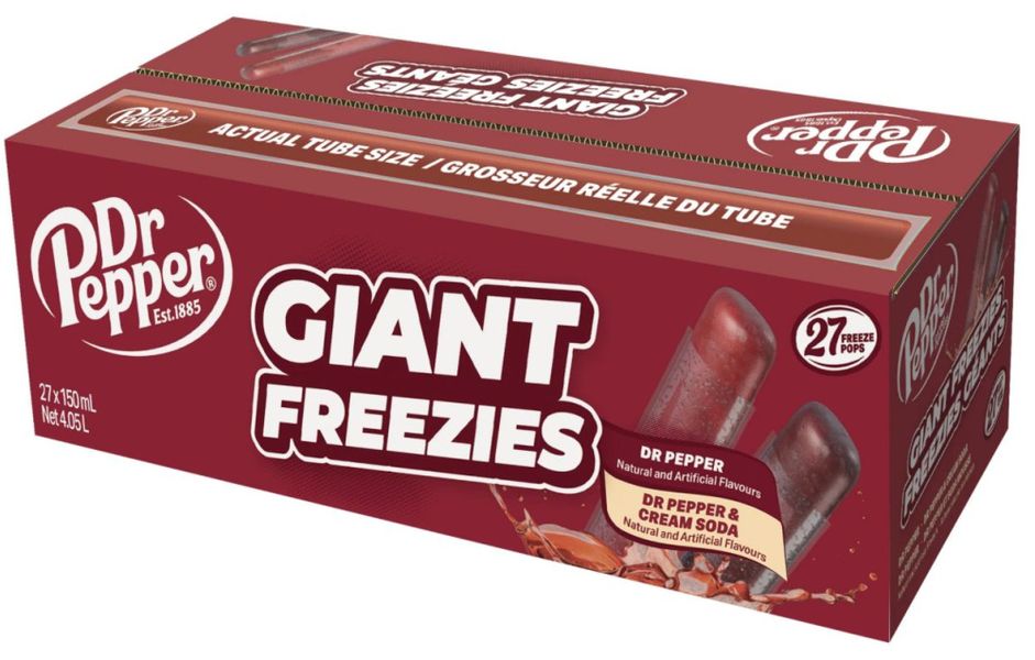 Dr Pepper Giant Freezies 150ml*27st. [Canadian]/Hele Kartong
