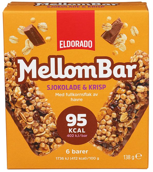 Hovedbilde Mellombar Sjokolade& Krisp Eldorado 138g.