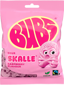 Hovedbilde BUBS SOUR RASPBERRY SKALLE 90G/ Gelatinfri