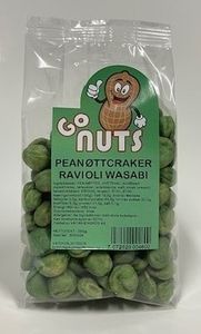 Hovedbilde GO NUTS PEANØTT CRACKERS  RAVIOLI WASABI 200g.