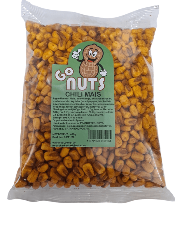 GO NUTS CHILI MAIS 400g.