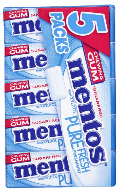 Hovedbilde Mentos Tyggegummi 5pk/66g.